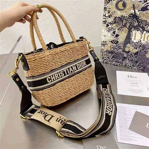 dior oblique vintage bag|Dior wicker basket bag.